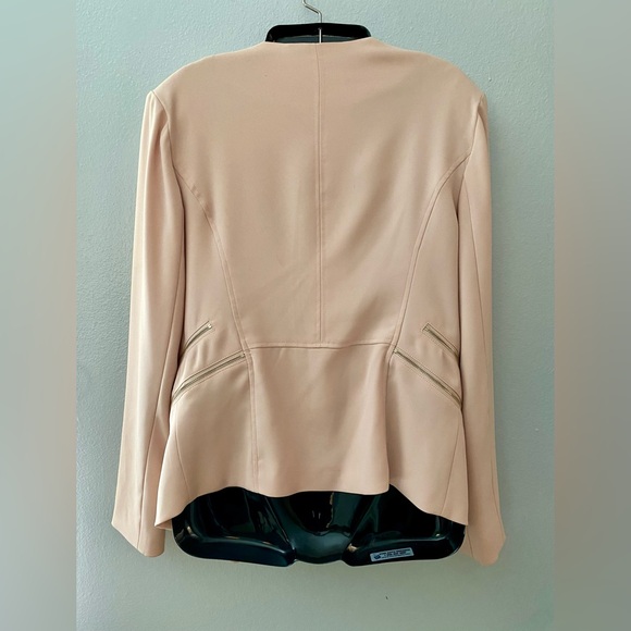 CACHE Open Front Draped Jacket Blazer Blush Pink Peach Sz 6 Sm/Md - Picture 2 of 7